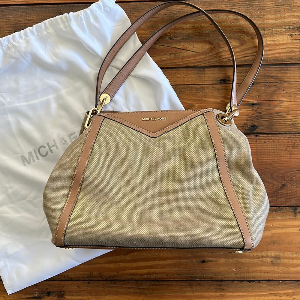 Michael Kors tan/gold purse